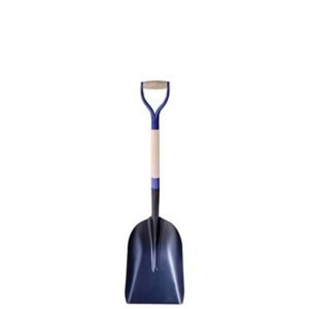 BON TOOL 11-1/2 in X 14-1/2 in Scoop Shovel, Steel, 34 in L D-Grip Wood Handle 28-158